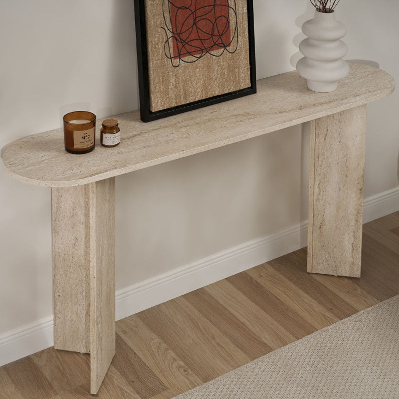 Κονσόλα Sira Χρώμα Travertine 150x35x75