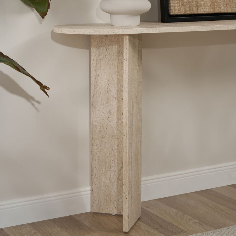 Κονσόλα Sira Χρώμα Travertine 150x35x75