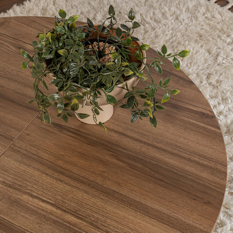 Τραπεζάκι Σαλονιού Σετ 2 Τμχ Moira Χρώμα Καρυδί Φ90x41