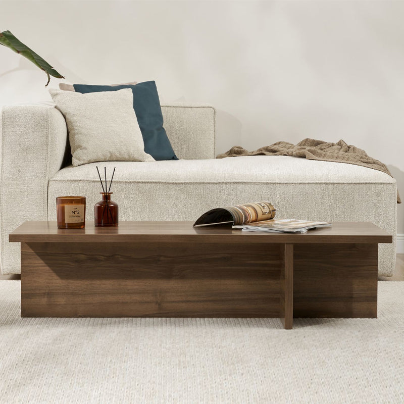 Τραπεζάκι Σαλονιού Harbor Χρώμα Καρυδί 120x45x30