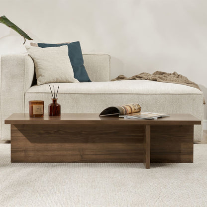 Τραπεζάκι Σαλονιού Harbor Χρώμα Καρυδί 120x45x30