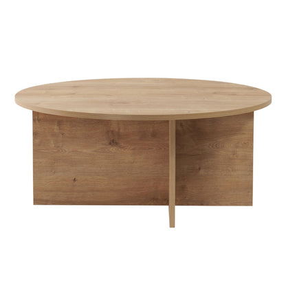 Τραπεζάκι Σαλονιού Soleil Χρώμα Sapphire Oak Φ90x40