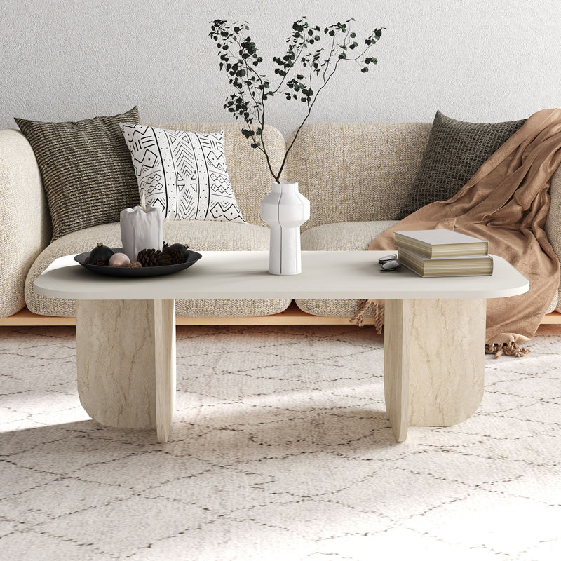 Τραπεζάκι Σαλονιού Becaj Χρώμα Sandstone - Travertine 120x60x41,4