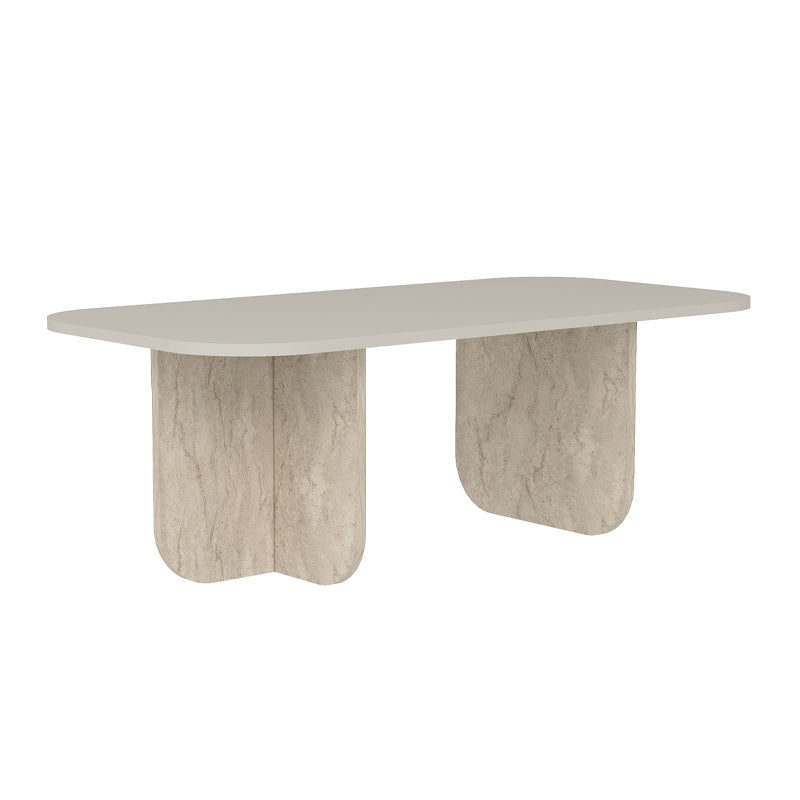 Τραπεζάκι Σαλονιού Becaj Χρώμα Sandstone - Travertine 120x60x41,4