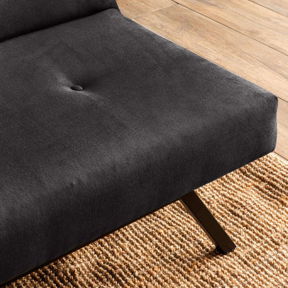 Καναπές - Κρεβάτι Zola Τριθέσιος Υφασμάτινος Χρώμα Μαύρο 180x64x78