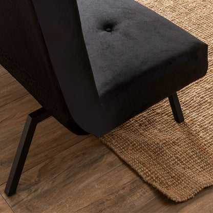 Καναπές - Κρεβάτι Zola Τριθέσιος Υφασμάτινος Χρώμα Μαύρο 180x64x78