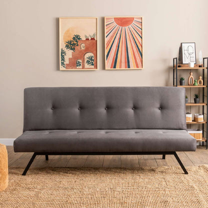 Καναπές - Κρεβάτι Zola Τριθέσιος Υφασμάτινος Χρώμα Γκρι 180x64x78