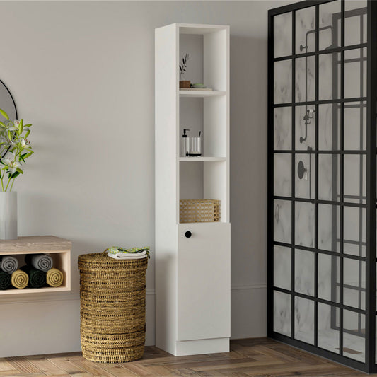 Ντουλάπι Κουζίνας - Μπάνιου Trend Χρώμα Λευκό 30x29,6x170