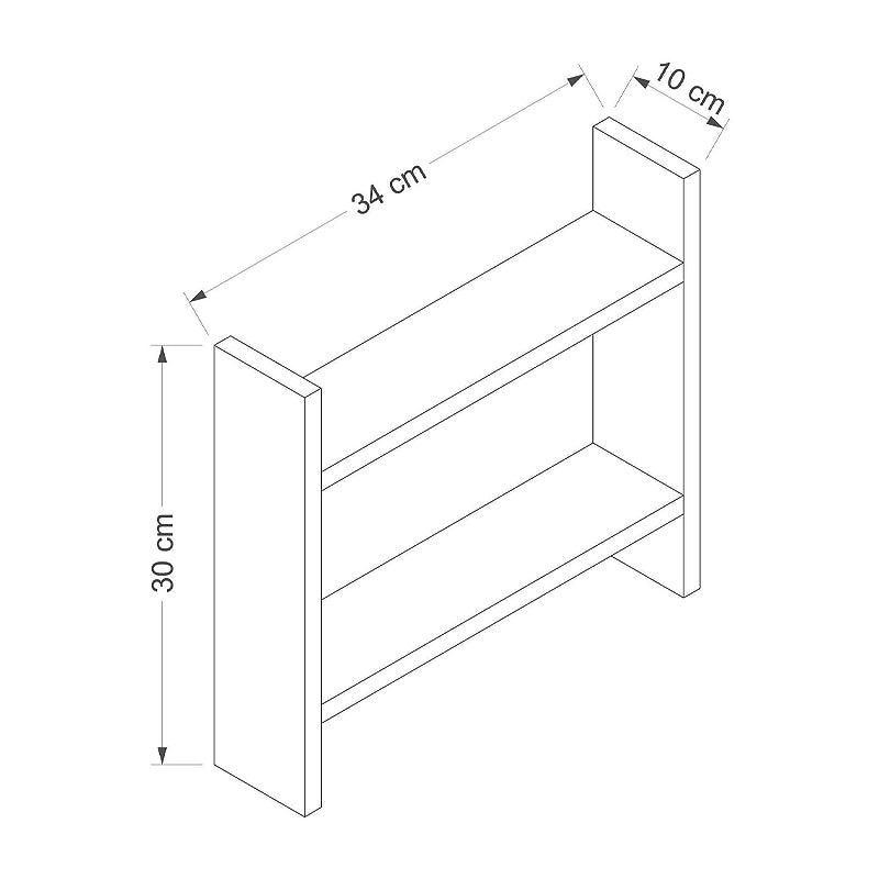 Ραφιέρα Κουζίνας Denver Χρώμα Ανθρακί 34x10x30