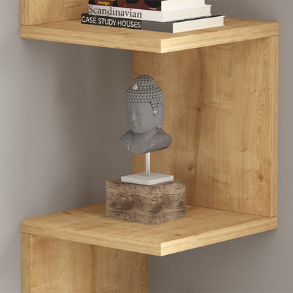 Ραφιέρα Τοίχου Zikzak Χρώμα Sapphire Oak 25x25x105,4