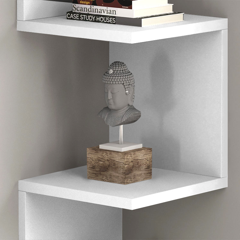 Ραφιέρα Τοίχου Zikzak Χρώμα Λευκό 25x25x105,4