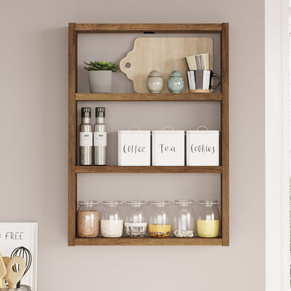 Ραφιέρα Τοίχου Prena Χρώμα Καρυδί 43,2x9x60