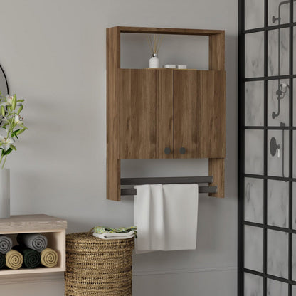 Ντουλάπι Μπάνιου Επιτοίχιο Ela Χρώμα Καρυδί 60x15x87