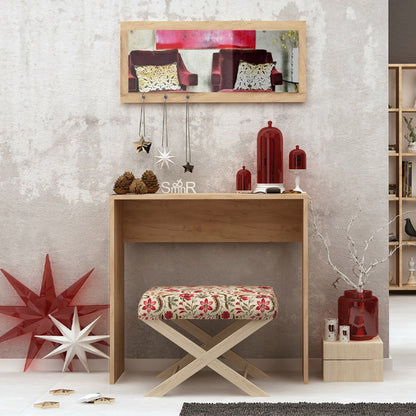 Κονσόλα με Καθρέπτη Cosenza Χρώμα Oak 80x30x82