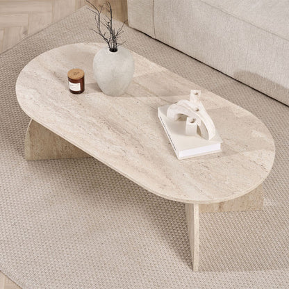 Τραπεζάκι Σαλονιού Melina Χρώμα Travertine 120x60x40