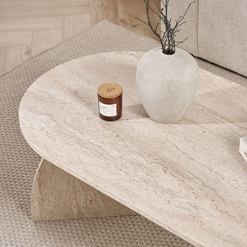 Τραπεζάκι Σαλονιού Melina Χρώμα Travertine 120x60x40