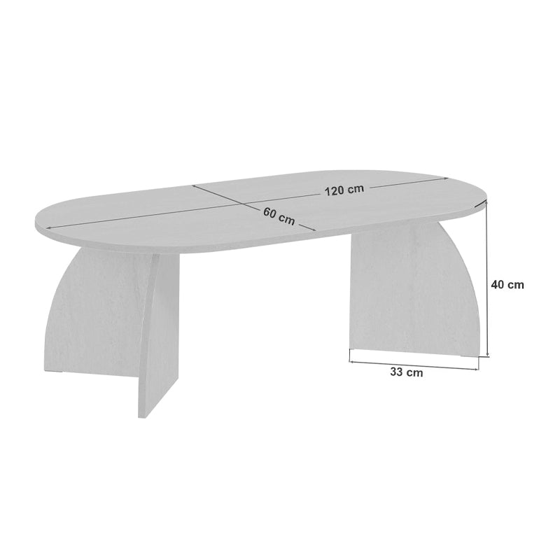 Τραπεζάκι Σαλονιού Melina Χρώμα Travertine 120x60x40