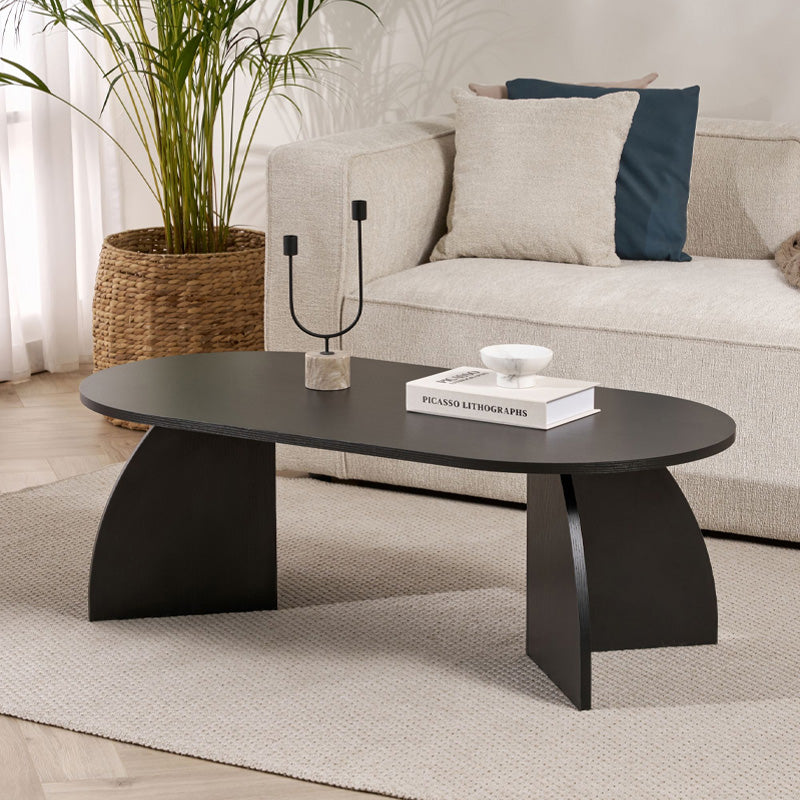 Τραπεζάκι Σαλονιού Melina Χρώμα Black Wood 120x60x40