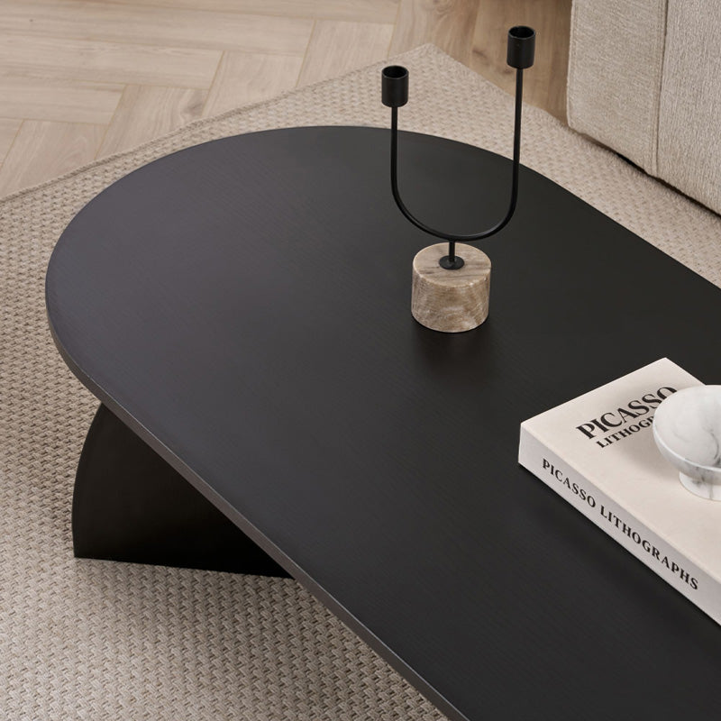 Τραπεζάκι Σαλονιού Melina Χρώμα Black Wood 120x60x40