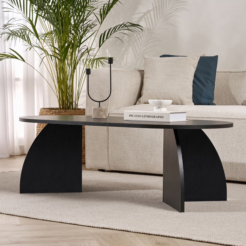 Τραπεζάκι Σαλονιού Melina Χρώμα Black Wood 120x60x40