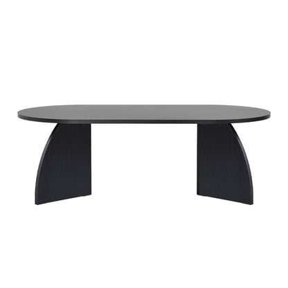 Τραπεζάκι Σαλονιού Melina Χρώμα Black Wood 120x60x40