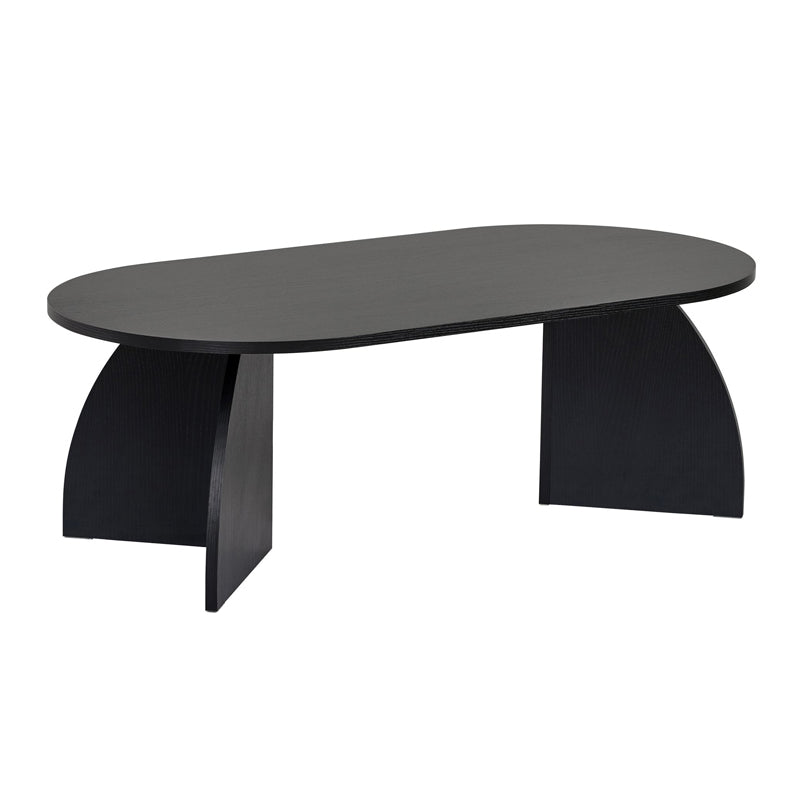 Τραπεζάκι Σαλονιού Melina Χρώμα Black Wood 120x60x40
