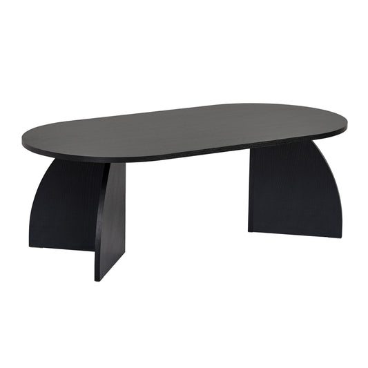 Τραπεζάκι Σαλονιού Melina Χρώμα Black Wood 120x60x40