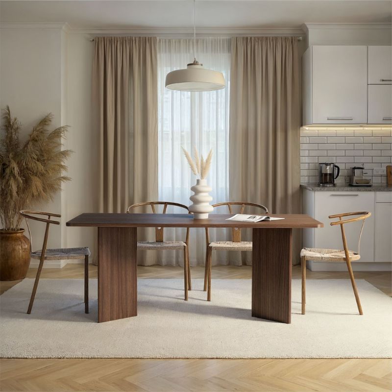 Τραπέζι Linza Χρώμα Καρυδί 180x90x75