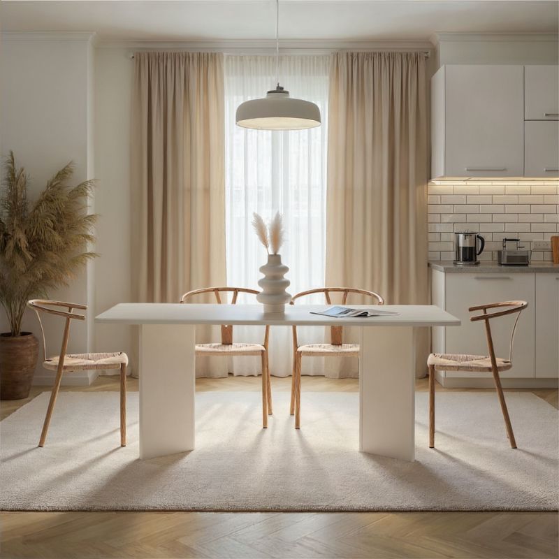 Τραπέζι Linza Χρώμα Λευκό 180x90x75