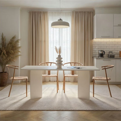 Τραπέζι Linza Χρώμα Λευκό 180x90x75