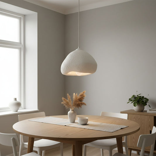 Φωτιστικό Οροφής Lora E27 Fiberglass Μονόφωτο Χρώμα Λευκό 32x28x120