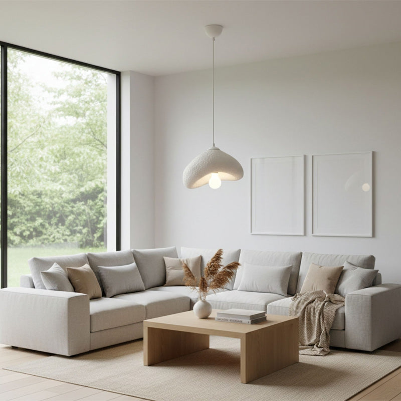 Φωτιστικό Οροφής Luna E27 Fiberglass Μονόφωτο Χρώμα Λευκό 30x21x120