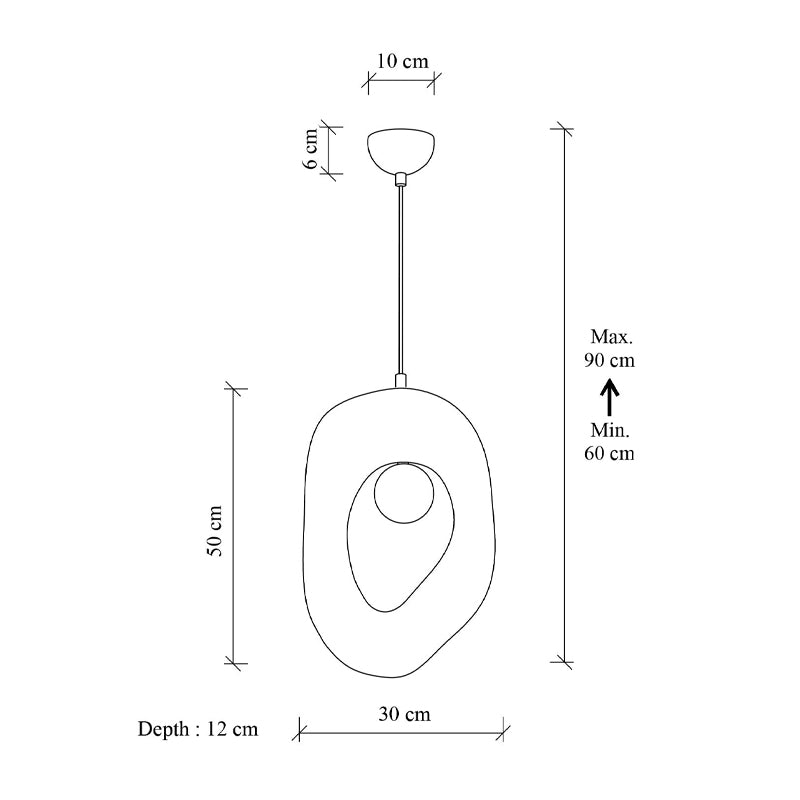 Φωτιστικό Οροφής Zoga G9 Fiberglass Μονόφωτο Χρώμα Λευκό 30x12x90