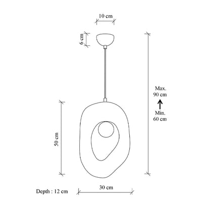 Φωτιστικό Οροφής Zoga G9 Fiberglass Μονόφωτο Χρώμα Λευκό 30x12x90