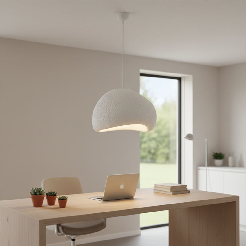 Φωτιστικό Οροφής Nua E27 Fiberglass Μονόφωτο Χρώμα Λευκό 40x38x120