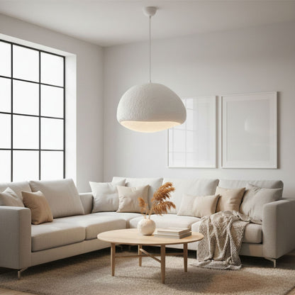 Φωτιστικό Οροφής Loval E27 Fiberglass Μονόφωτο Χρώμα Λευκό 50x44x120
