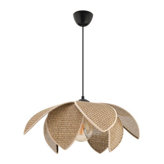 Φωτιστικό Οροφής Magnolia E27 Ύφασμα PVC Μονόφωτο Χρώμα Μπεζ Ø40x55