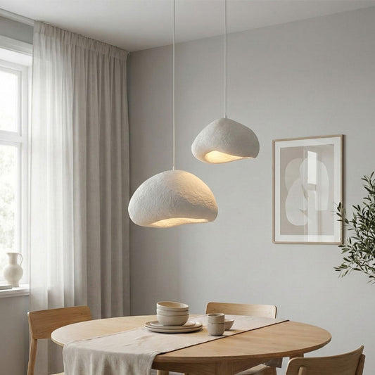 Φωτιστικό Οροφής Loval E27 Fiberglass Δίφωτο Χρώμα Λευκό Ø70x115