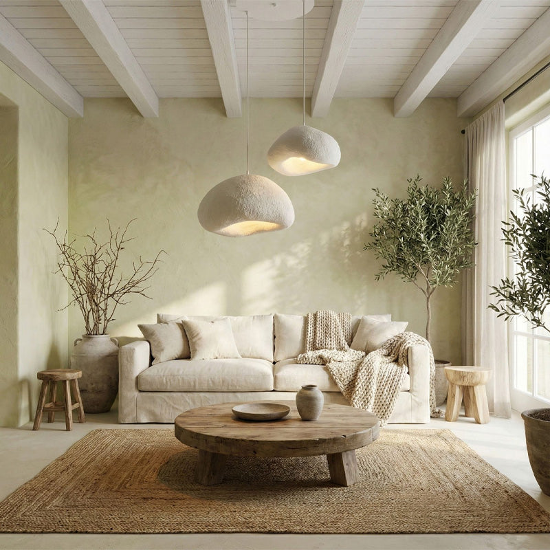 Φωτιστικό Οροφής Loval E27 Fiberglass Δίφωτο Χρώμα Λευκό Ø70x115