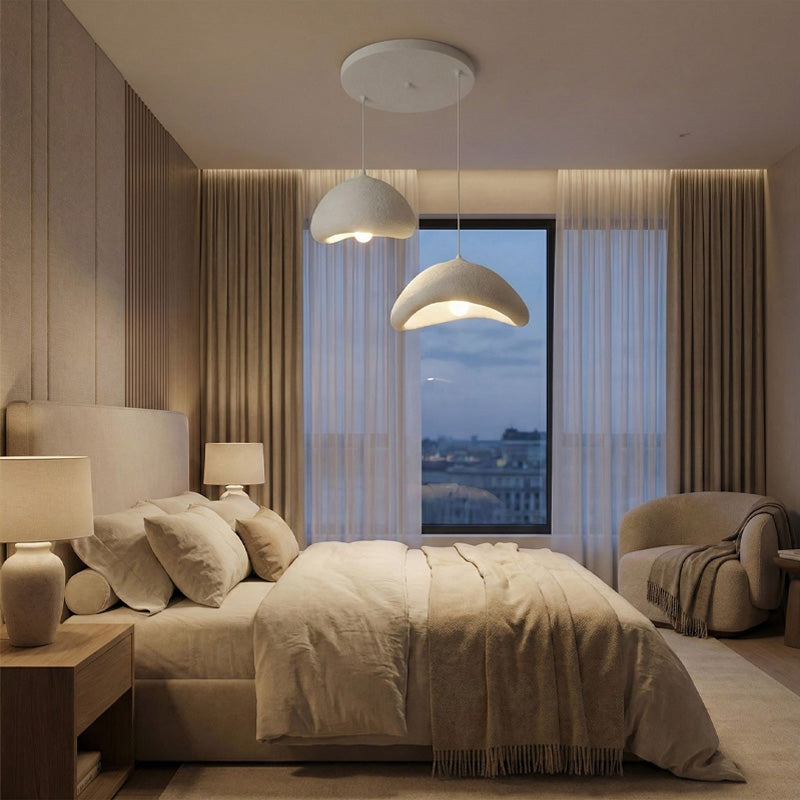 Φωτιστικό Οροφής Luna E27 Fiberglass Δίφωτο Χρώμα Λευκό Ø70x115