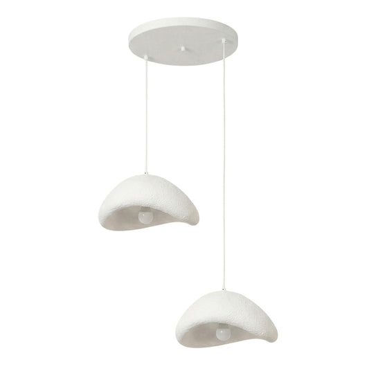 Φωτιστικό Οροφής Luna E27 Fiberglass Δίφωτο Χρώμα Λευκό Ø74x115