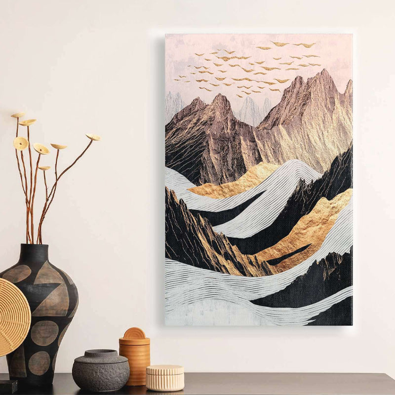 Πίνακας σε Καμβά "Abstract Mountain" Ψηφιακής Εκτύπωσης 70x100x3