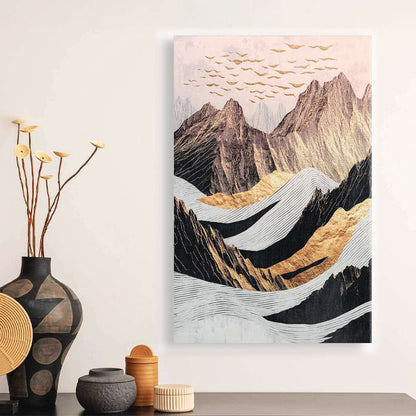 Πίνακας σε Καμβά "Abstract Mountain" Ψηφιακής Εκτύπωσης 70x100x3