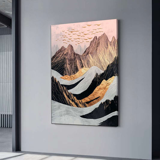 Πίνακας σε Καμβά "Abstract Mountain" Ψηφιακής Εκτύπωσης 70x100x3