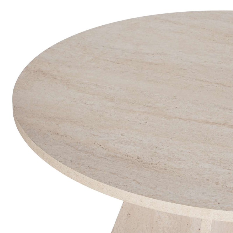Τραπέζι Virela Χρώμα Travertine Ø120x75