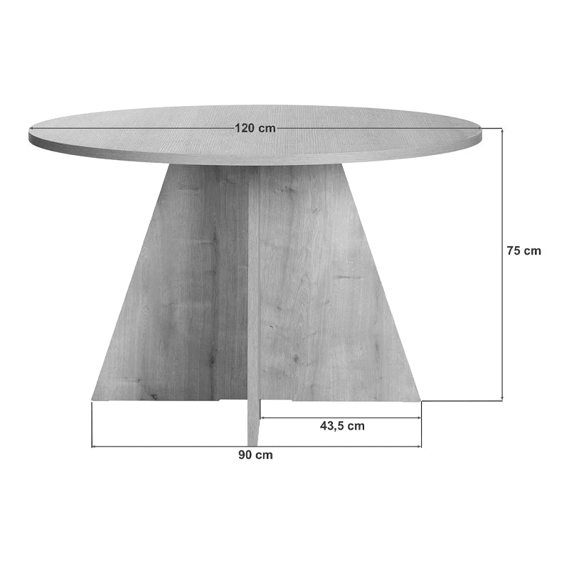 Τραπέζι Virela Χρώμα Travertine Ø120x75