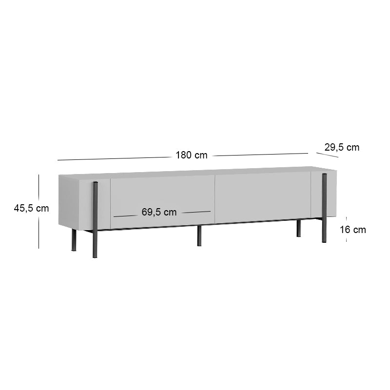 Έπιπλο Τηλεόρασης Nexus Χρώμα Καρυδί 180x30x45,5