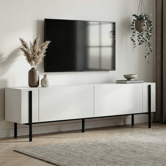 Έπιπλο Τηλεόρασης Nexus Χρώμα Λευκό 180x30x45,5