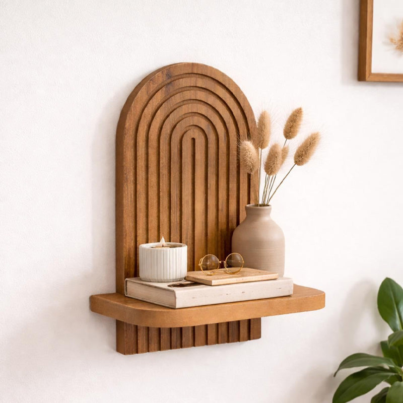 Ραφιέρα Τοίχου Artwill MDF Χρώμα Oak 26x13x35