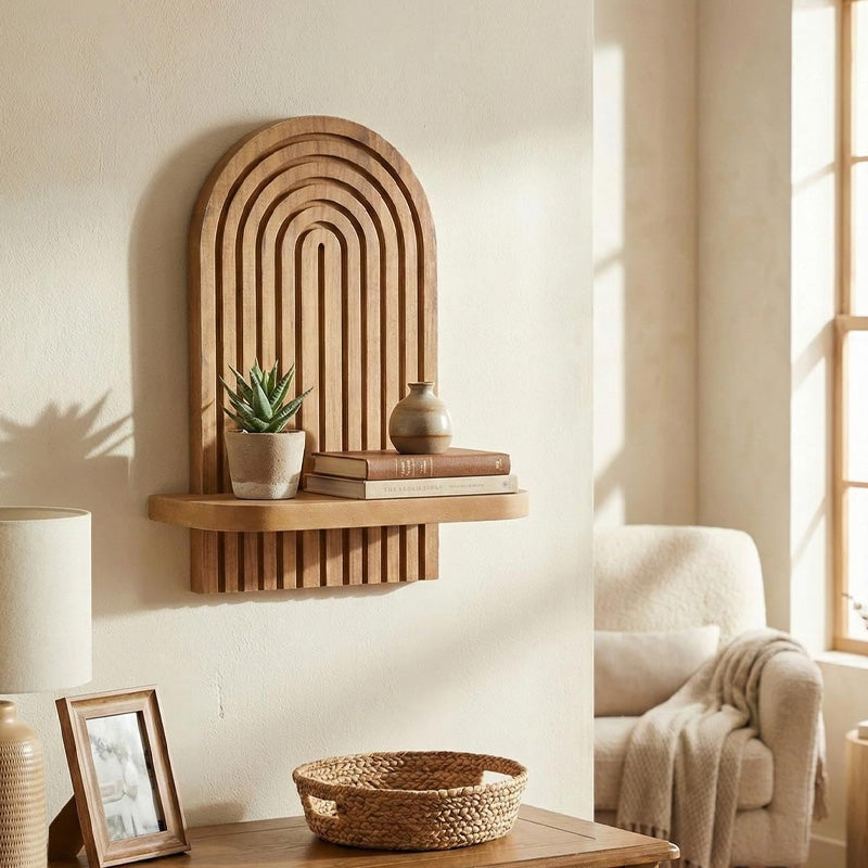 Ραφιέρα Τοίχου Artwill MDF Χρώμα Oak 26x13x35